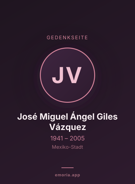 Gedenkportrait von José Miguel Ángel Giles Vázquez