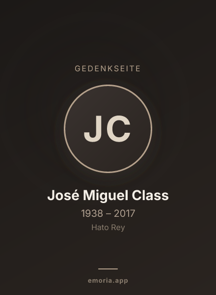 Gedenkportrait von José Miguel Class