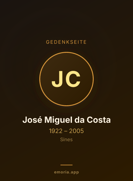 Gedenkportrait von José Miguel da Costa