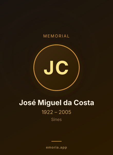 Memorial portrait of José Miguel da Costa