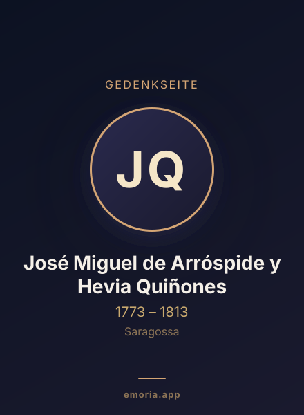 Gedenkportrait von José Miguel de Arróspide y Hevia Quiñones