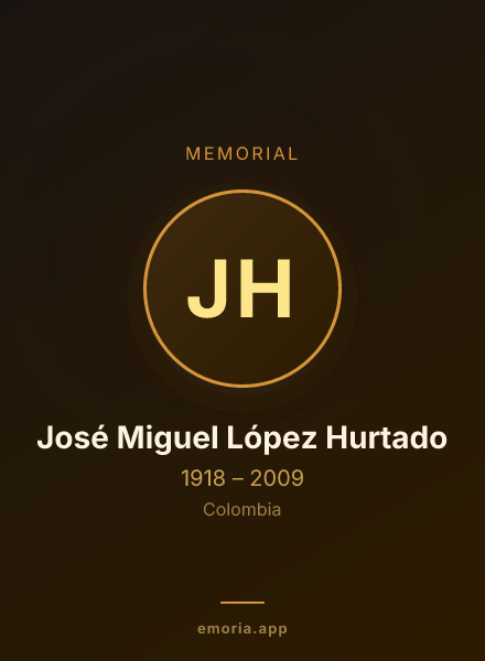 Memorial portrait of José Miguel López Hurtado