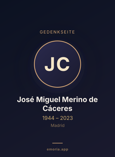 Gedenkportrait von José Miguel Merino de Cáceres