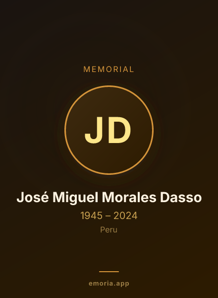 Memorial portrait of José Miguel Morales Dasso