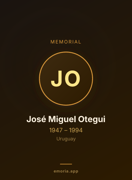 Memorial portrait of José Miguel Otegui