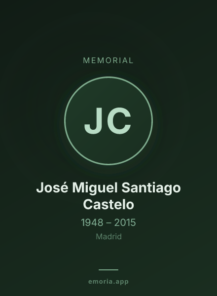 Memorial portrait of José Miguel Santiago Castelo