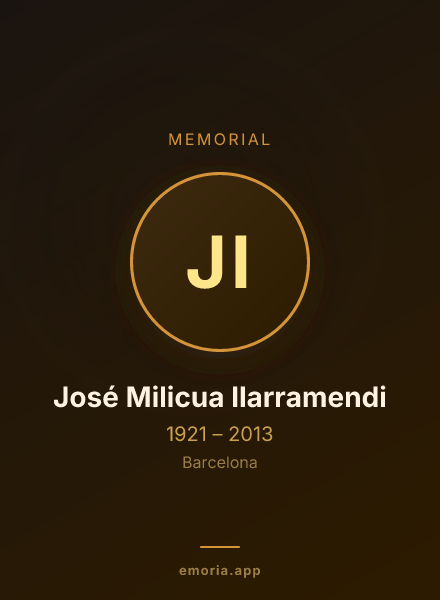 Memorial portrait of José Milicua Ilarramendi