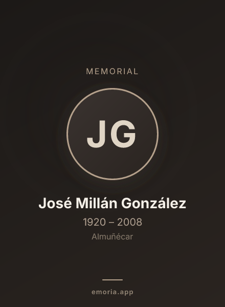 Memorial portrait of José Millán González