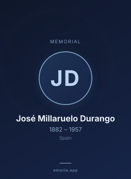 Memorial portrait of José Millaruelo Durango