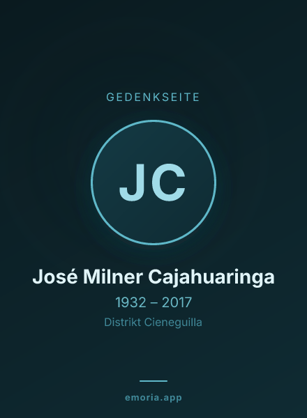 Gedenkportrait von José Milner Cajahuaringa