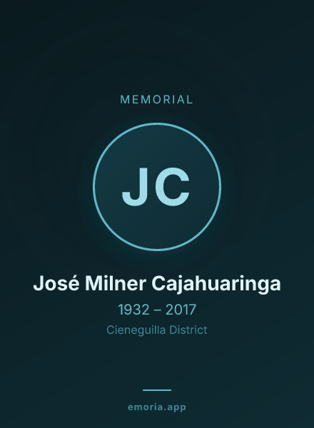 Memorial portrait of José Milner Cajahuaringa