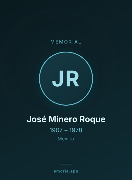 Memorial portrait of José Minero Roque