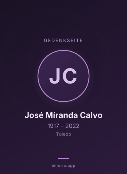 Gedenkportrait von José Míranda Calvo