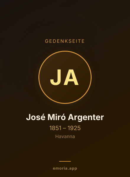 Gedenkportrait von José Miró Argenter