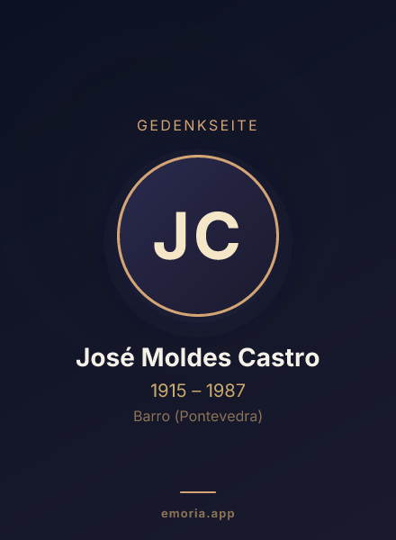 Gedenkportrait von José Moldes Castro
