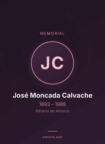 Memorial portrait of José Moncada Calvache
