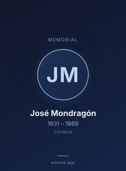 Memorial portrait of José Mondragón