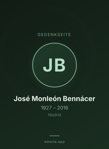 Gedenkportrait von José Monleón Bennácer