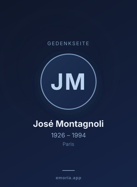 Gedenkportrait von José Montagnoli