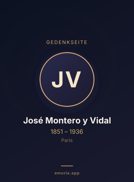 Gedenkportrait von José Montero y Vidal