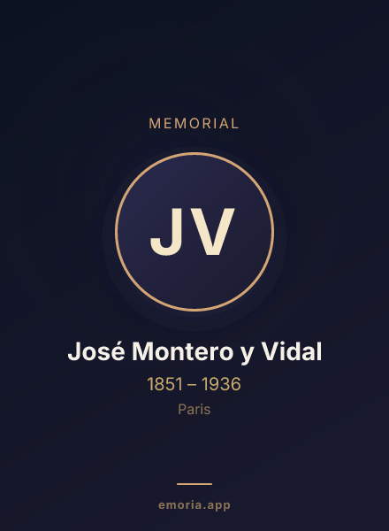 Memorial portrait of José Montero y Vidal