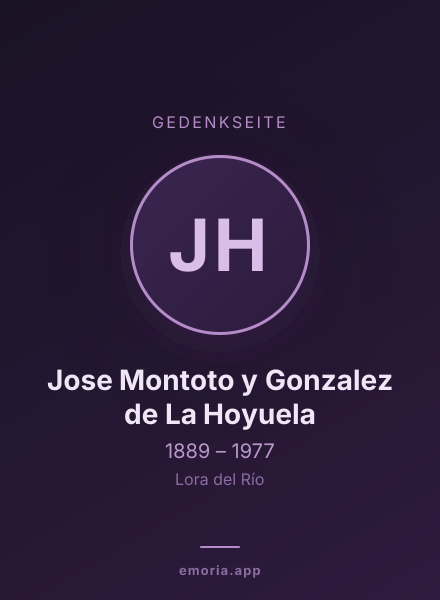 Gedenkportrait von Jose Montoto y Gonzalez de La Hoyuela