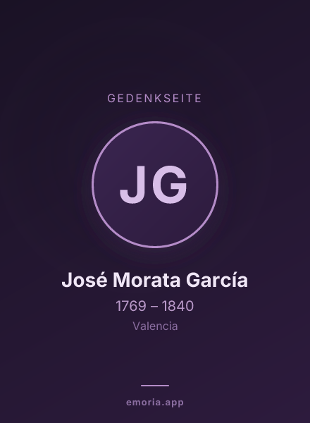 Gedenkportrait von José Morata García