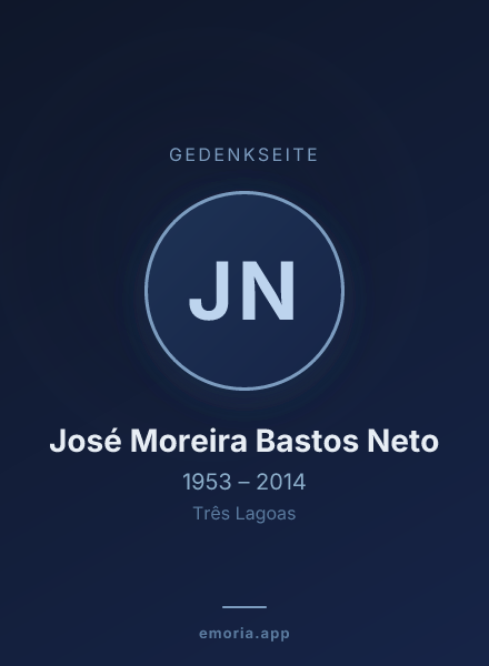 Gedenkportrait von José Moreira Bastos Neto