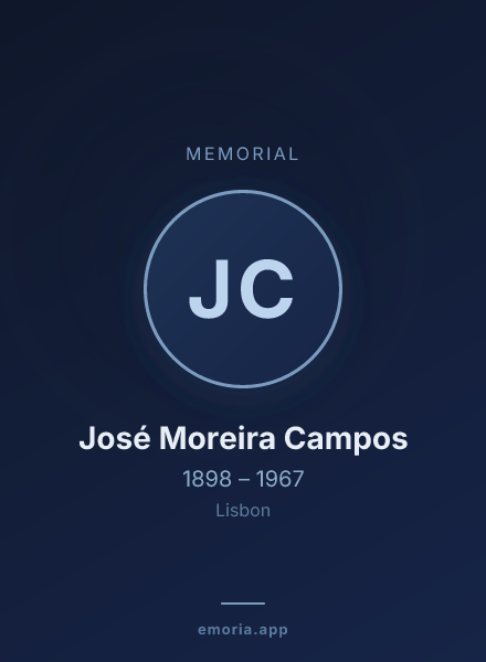 Memorial portrait of José Moreira Campos