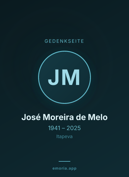 Gedenkportrait von José Moreira de Melo