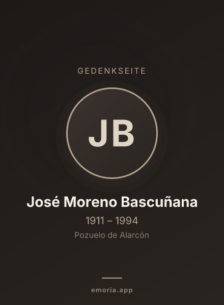 Gedenkportrait von José Moreno Bascuñana