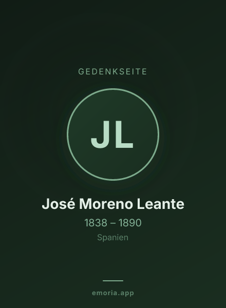 Gedenkportrait von José Moreno Leante