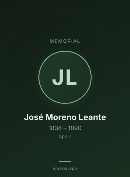 Memorial portrait of José Moreno Leante