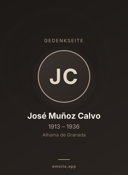 Gedenkportrait von José Muñoz Calvo