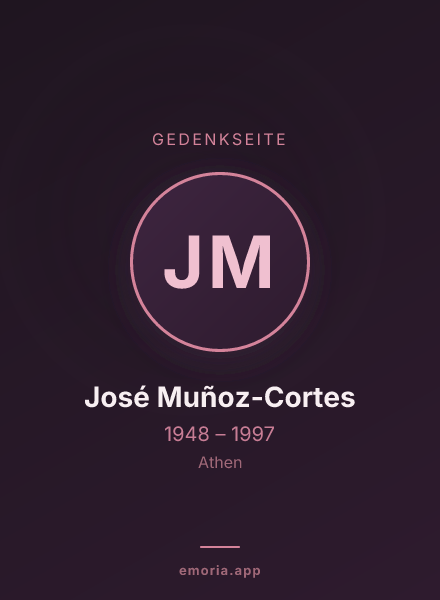 Gedenkportrait von José Muñoz-Cortes