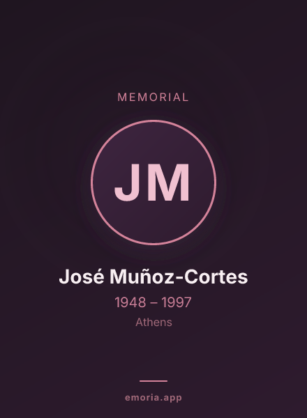 Memorial portrait of José Muñoz-Cortes