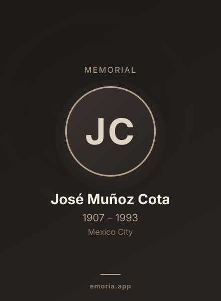 Memorial portrait of José Muñoz Cota