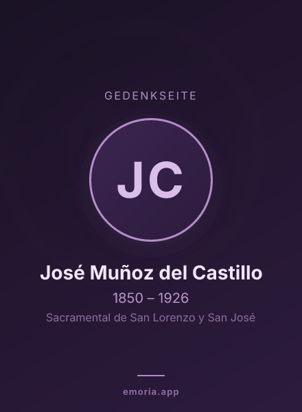 Gedenkportrait von José Muñoz del Castillo