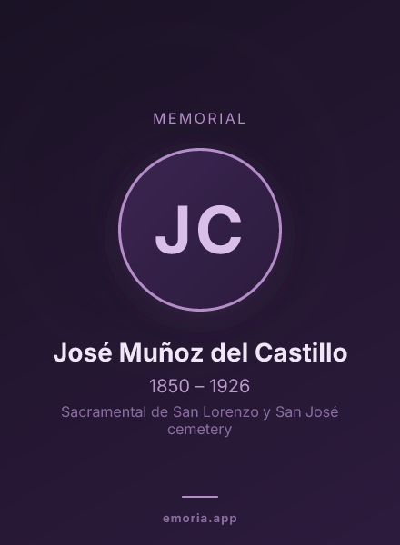 Memorial portrait of José Muñoz del Castillo