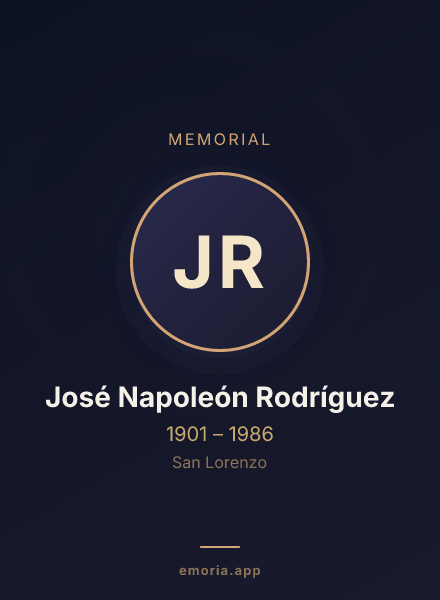 Memorial portrait of José Napoleón Rodríguez