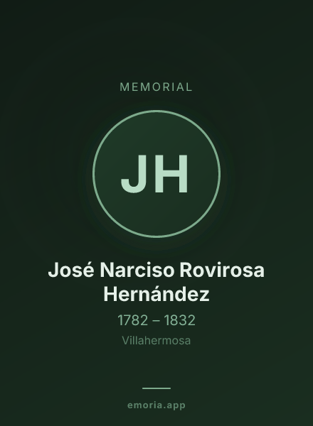 Memorial portrait of José Narciso Rovirosa Hernández