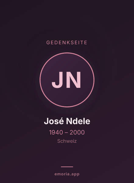Gedenkportrait von José Ndele