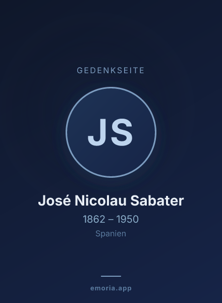 Gedenkportrait von José Nicolau Sabater