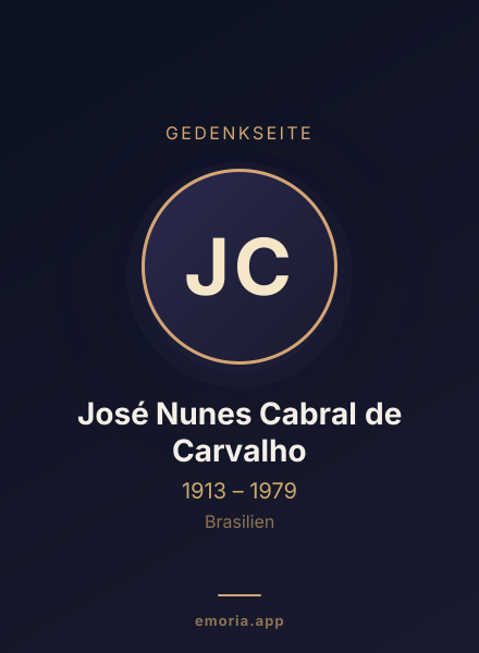 Gedenkportrait von José Nunes Cabral de Carvalho