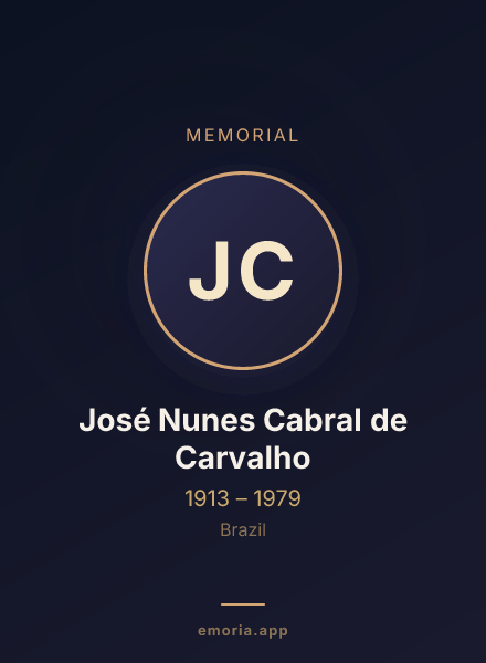 Memorial portrait of José Nunes Cabral de Carvalho