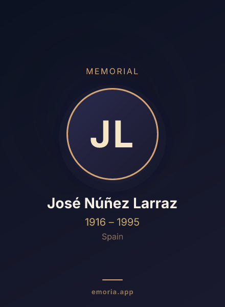 Memorial portrait of José Núñez Larraz