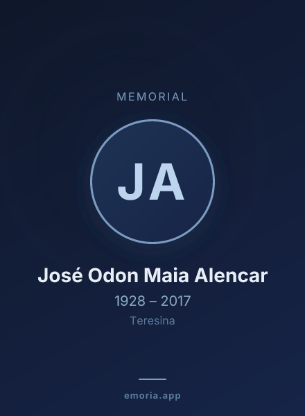 Memorial portrait of José Odon Maia Alencar
