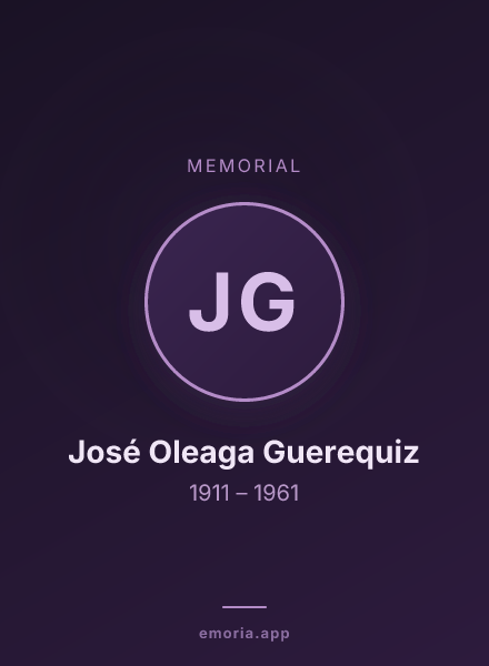 Memorial portrait of José Oleaga Guerequiz