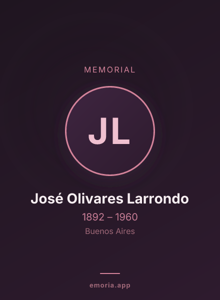 Memorial portrait of José Olivares Larrondo