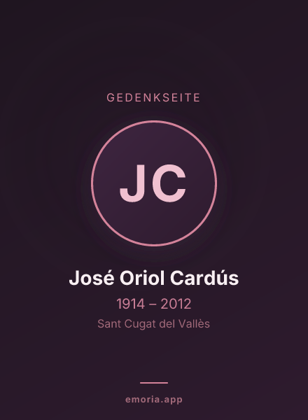 Gedenkportrait von José Oriol Cardús
